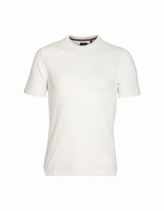Luke Mens Walker White Cotton T-Shirt - Size: 38
