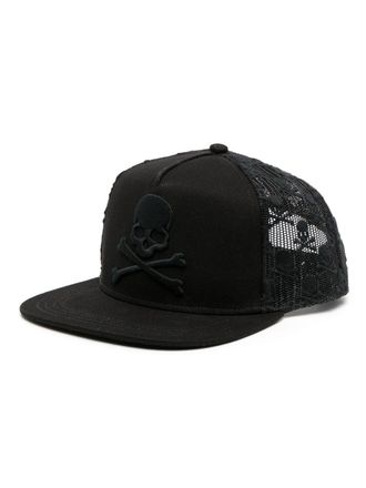 Philipp Plein Skull & Bones baseball cap - unisex - Cotton/Polyester - One Size - Black