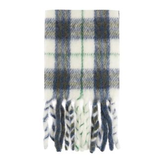 Burberry Winter Scarves, unisex, Beige, Size: ONE SIZE Narrow Check Alpaca Wool Blend Scarf