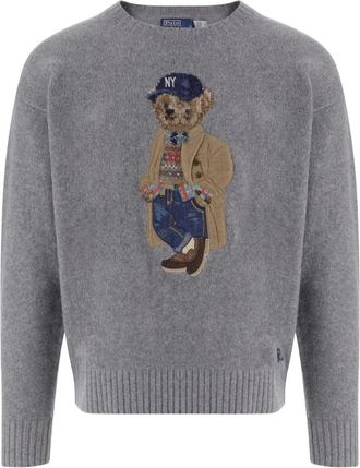 Polo Ralph Lauren Heren, Truien, Grijs, Maat: M Wol