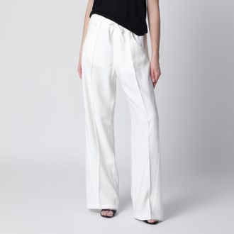Darkpark Pantaloni Iris bianchi in cr&ecirc;pe