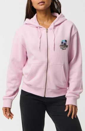 Rip Curl Surf Culture Graphic Zip Hoodie in Lilac Hawaii at Nordstrom, Size Xx-Small