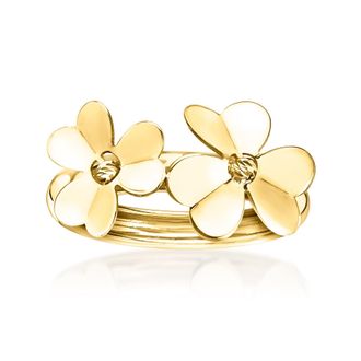 Ross-Simons Italian 10kt Yellow Gold Flower Ring