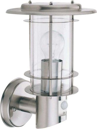 Searchlight Outdoor - 1 Luz De Pared Exterior De Acero Inoxidable Con Sensor De Movimiento Ip44, E27 - Searchlight