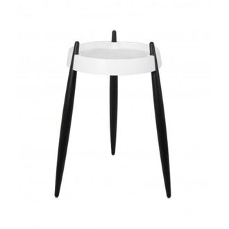 Zafferano Zafferano - Tavolino liol&agrave; h67cm Bianco - Frassino nero
