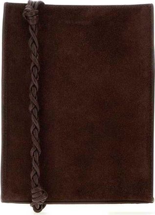Jil Sander Brown Suede Small Tangle Shoulder Bag 601 Borse A Tracolla