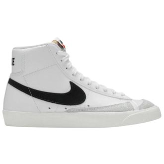 Nike Volwassen Adult Blazer 77 Leren Mid Cut Trainers (Wit, Zwart)