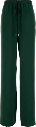Ermanno Scervino Wijde broek - Dames - Wijde Broeken - Groen - S - Leer - Broeken