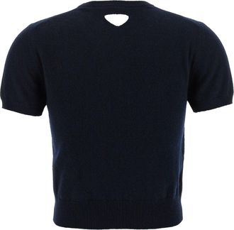 Prada Womens Blue Cashmere Cardigan Clothing