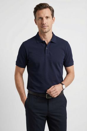 Olymp Poloshirt OLYMP Casual, Herren, Gr. XXL, blau (marine), Piqu&eacute;, Obermaterial: 100% Baumwolle, Shirts Poloshirt