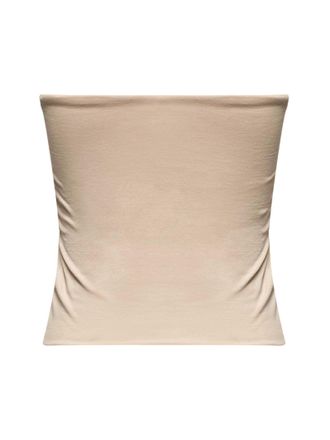 Brunello Cucinelli Womens Jersey Bandeau Top Beige Cotton Tops