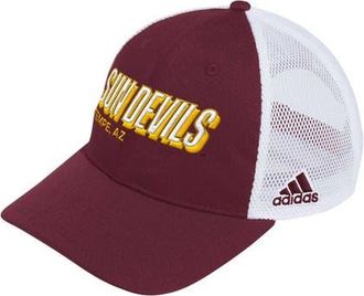 adidas Mens adidas Maroon Arizona State Sun Devils Mascot Block Letter Slouch Trucker Adjustable Hat at Nordstrom
