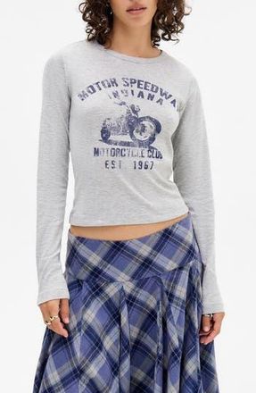 BDG Motorcycle Long Sleeve Graphic T-Shirt in Grey at Nordstrom Rack, Size X-Large