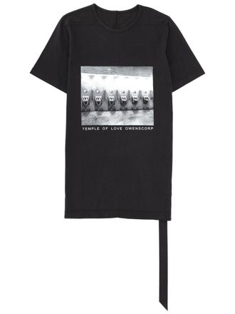 Rick Owens Black Level T Monochrome Graphic T-Shirt