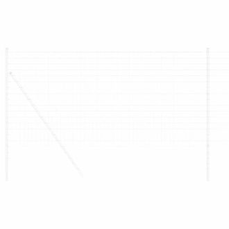 Berkfield Home Modern Euro Fence 1.4x10 m Galvanised Steel in Silver