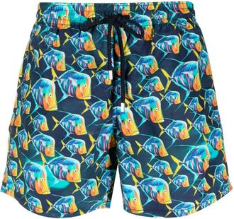 Vilebrequin Moorea fish-print swim shorts - men - Polyamide/Recycled Polyamide - L - Blue
