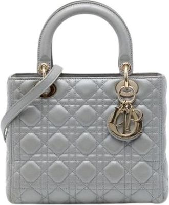 Dior Pre-owned Lady Dior Handbag - Dames - Vintage Handtas - Grijs - ONE Size - Leer - Vintage