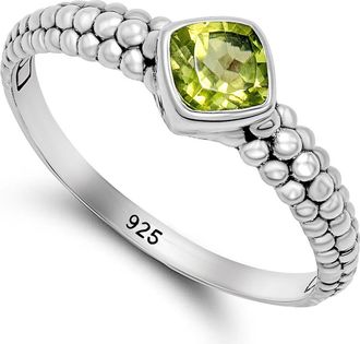 Samuel B. Stone Cushion Ring in Green at Nordstrom Rack, Size 8