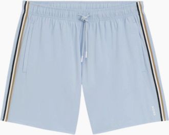 HUGO BOSS Mens BOSS Black Iconic Swim Shorts S1-26 456 Light Pastel Blue - Size: 32/30/31