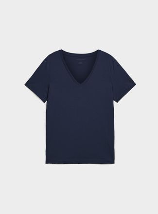 Contemporaine Womens 100% organic cotton V-neck T-shirt