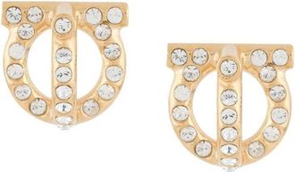 Ferragamo Golden Gancini Stud Earrings