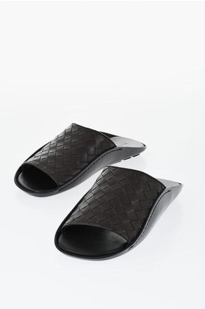 Bottega Veneta Woven Leather Slides WAVE with Rubber Sole size 39