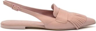 Pomme Dor Leren Slingback Ballerinas - Dames - Ballerinas - Roze - 37 EU - Leer - Schoenen