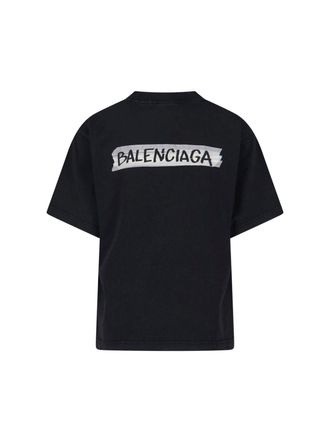 Balenciaga Womens T-Shirts And Polos Black Cotton