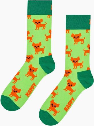 Happy Socks Womens Chihuahua Sock - Green - Size: 9.5/12.5/12/11.5/11/10.5/10/13/9/8/8.5