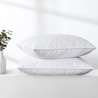 Puredown Peace Nest 2PCS 5% White Goose Down Feather Pillow Soft Bed Pillows