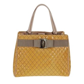 Ferragamo Pre-owned Handbags, female, Yellow, Size: ONE SIZE Pre-owned Vala Handbag