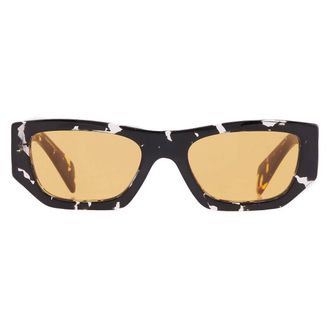 Prada Yellow Rectangular Unisex Sunglasses PR A01S 15O10C 53