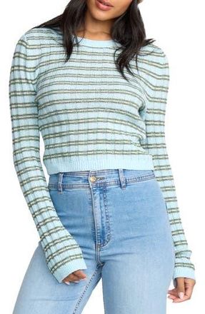 Billabong Clare Rib Crop Sweater in Misty Blue at Nordstrom Rack, Size Medium