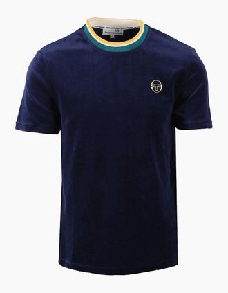 Sergio Tacchini Mens SERGIO TACCHINI MONTE VELOUR T-SHIRT MARITIME BLUE - Navy - Size: 44