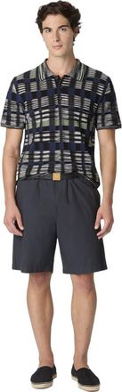 Missoni Cotton And Viscose Polo Shirt With Check Pattern in Beige& White at Nordstrom, Size 50 It