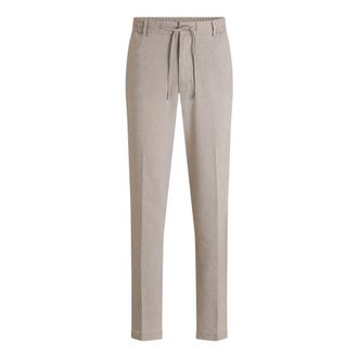 HUGO BOSS Heren, Broeken, Beige, Maat: W30 L32 Linnen