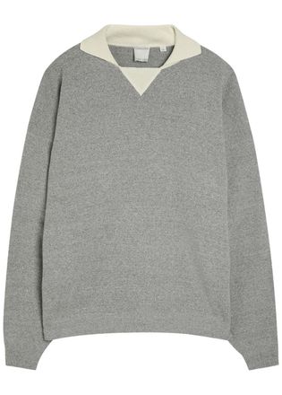 Calvin Klein Desmond Silk-knit Polo - Grey - S