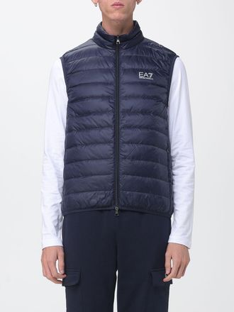 Emporio Armani Quilted and Padded Nylon Vest with High Neck and Two-Way Zip Closure