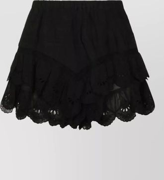 Isabel Marant jocadia gb lace skirt scalloped hem ruffles