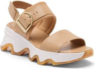 Sorel Kinetic Impact Wedge Slide Sandal in Honest Beige/Sea Salt at Nordstrom, Size 10.5