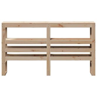 Berkfield Home Headboard with Shelves 160 cm Solid Wood Pine in Light Tan