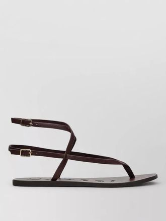 Maneb&igrave; leather thong sandals