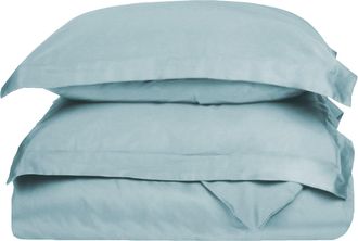 Superior 300-Thread Count Breathable Egyptian Cotton Luxurious Solid Duvet Cover Set