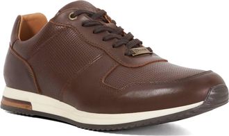 Dune London Mens Trilogy Lace-Up Runner Trainers Size UK 11 Brown