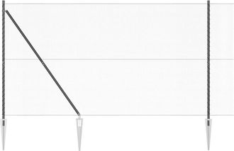 vidaXL Valla Hexagonal Con Poste 10 X 1,5 M Acero Recubierto De Pvc Vidaxl