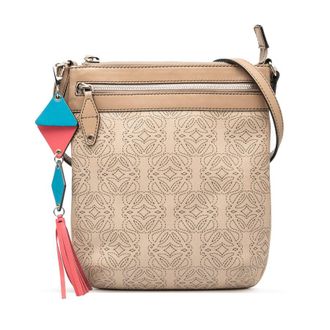 Loewe Pre-owned Loewe PVC and Leather Anagram Crossbody Ladies BS34MWSPWRRZ64R9