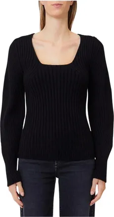 Liu Jo Truien & Vesten, Dames, Zwart, S, Maglia chiusa M/L a coste