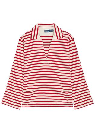 Polo Ralph Lauren Striped Cotton Sweatshirt - Red - XL (UK16 / XL)