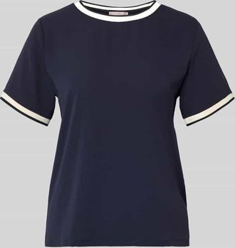 Christian Berg Regular Fit Kurzarmbluse mit Rundhalsausschnitt in Marine, Gr&ouml;&szlig;e 34