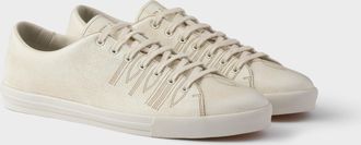 Prada Aged-effect leather sneakers